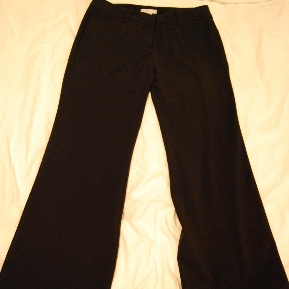 Black wide leg dress pants